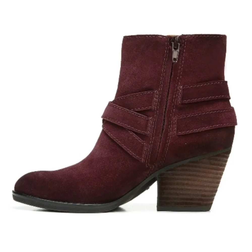 ZODIAC Burgundy Sammi Leather Bootie Size 9.5 - Picture 8 of 10